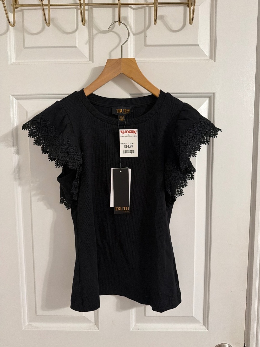 Embroidered Trim Tee